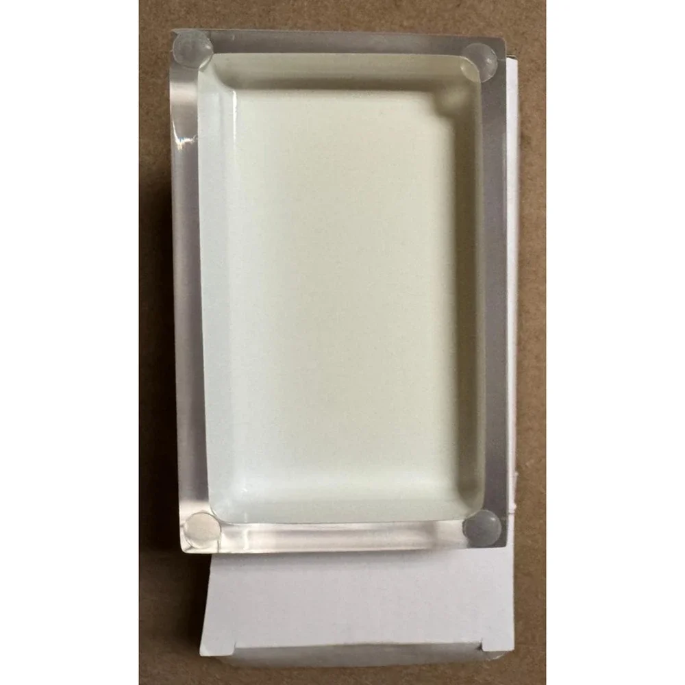 Clear Acrylic Soap Dish White Insert Bathroom Countertop Soap Holder LOT of 6